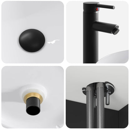 Mobile lavabo da parete Nero 49 x 44,5 x 66 cm | homemem39