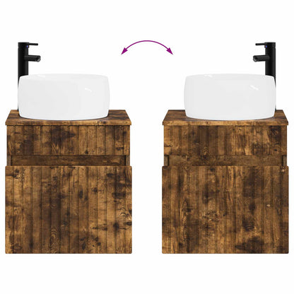 Mobile lavabo da parete Rovere Fumo 49 x 44,5 x 66 cm | homemem39