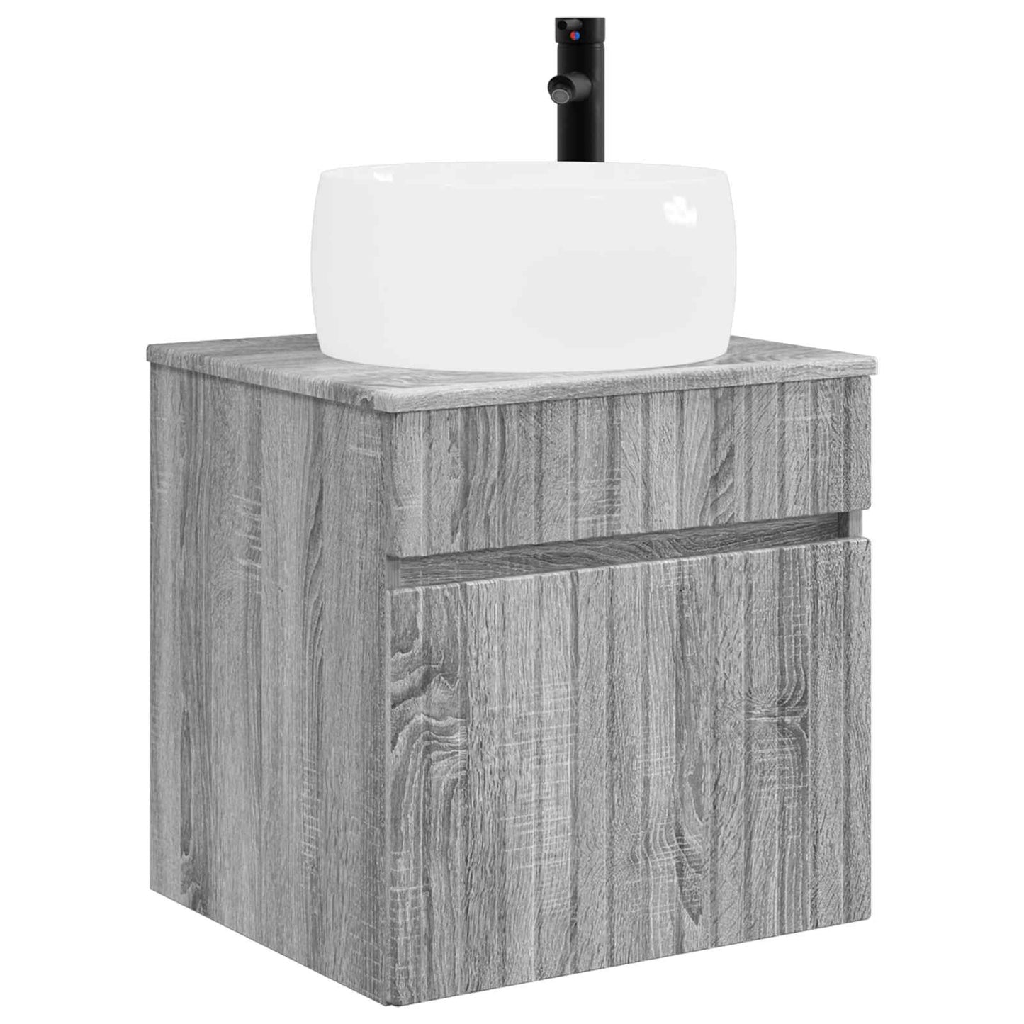 Mobile lavabo da parete Sonoma grigio 49 x 44,5 x 66 cm | homemem39
