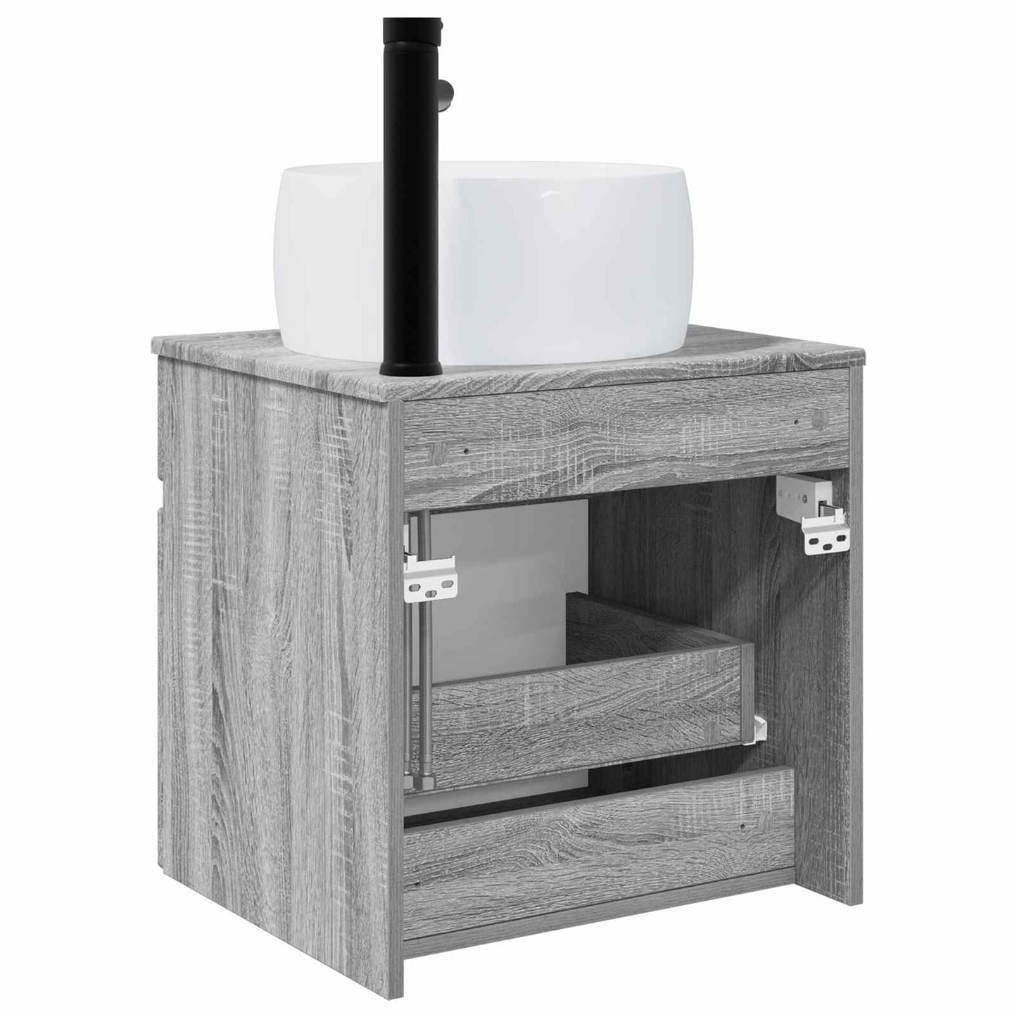 Mobile lavabo da parete Sonoma grigio 49 x 44,5 x 66 cm | homemem39