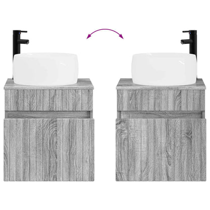 Mobile lavabo da parete Sonoma grigio 49 x 44,5 x 66 cm | homemem39