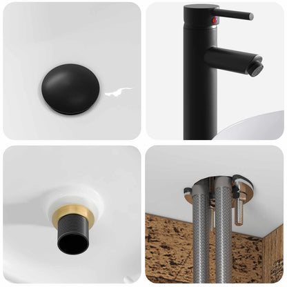 Mobile lavabo da parete Legno antico 49 x 44,5 x 66 cm | homemem39