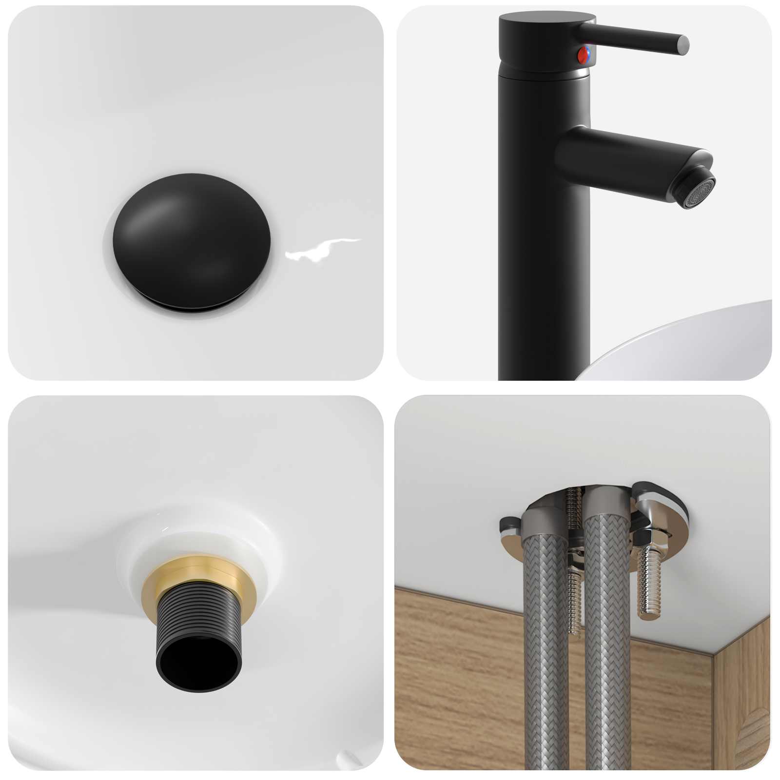 Mobile lavabo da parete Rovere Artigianale 49 x 44,5 x 66 cm | homemem39