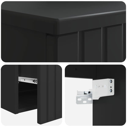 Mobile lavabo da parete Nero 49 x 44,5 x 65,5 cm | homemem39