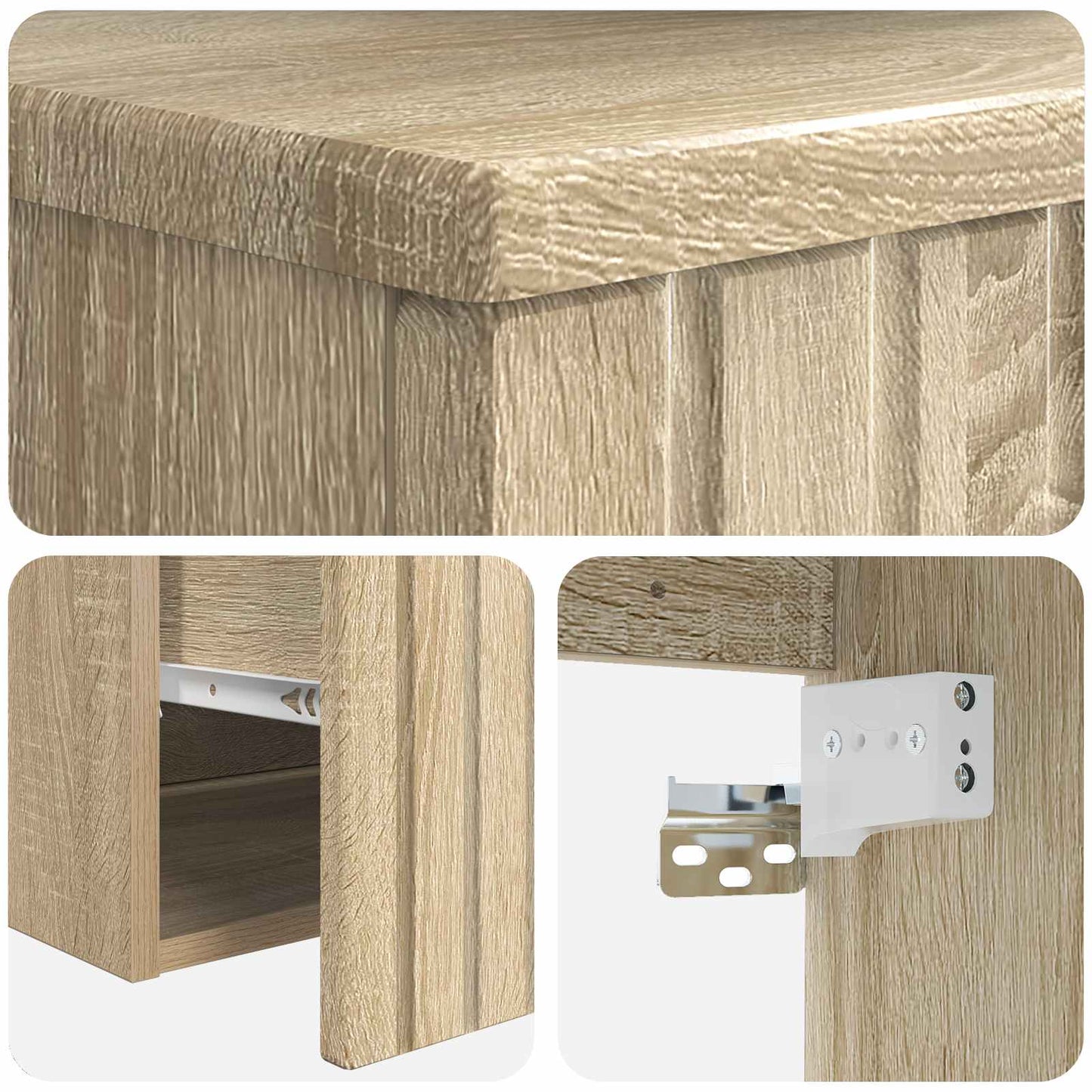 Mobiletto da Bagno a Muro Rovere Sonoma 59 x 44,5 x 50 cm | homemem39