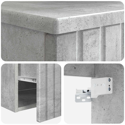 Mobiletto da Bagno a Muro Grigio Cemento 59 x 44,5 x 50 cm | homemem39