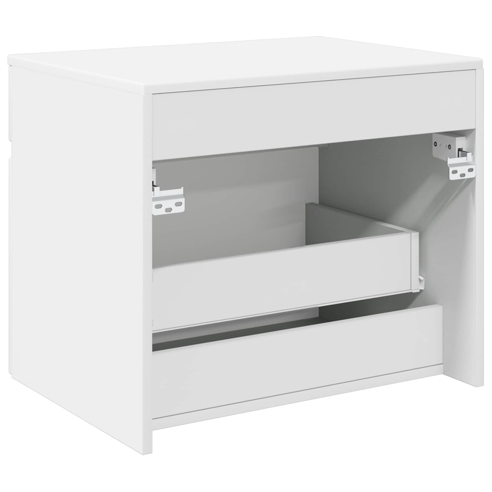 Mobiletto da Bagno a Muro Bianco Lucido 59 x 44,5 x 50 cm | homemem39