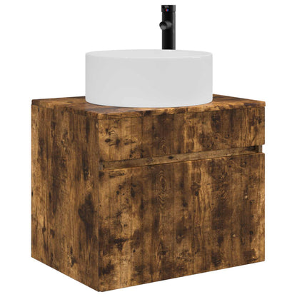 Mobiletto da Bagno a Muro Rovere Fumo 59 x 44,5 x 50 cm | homemem39