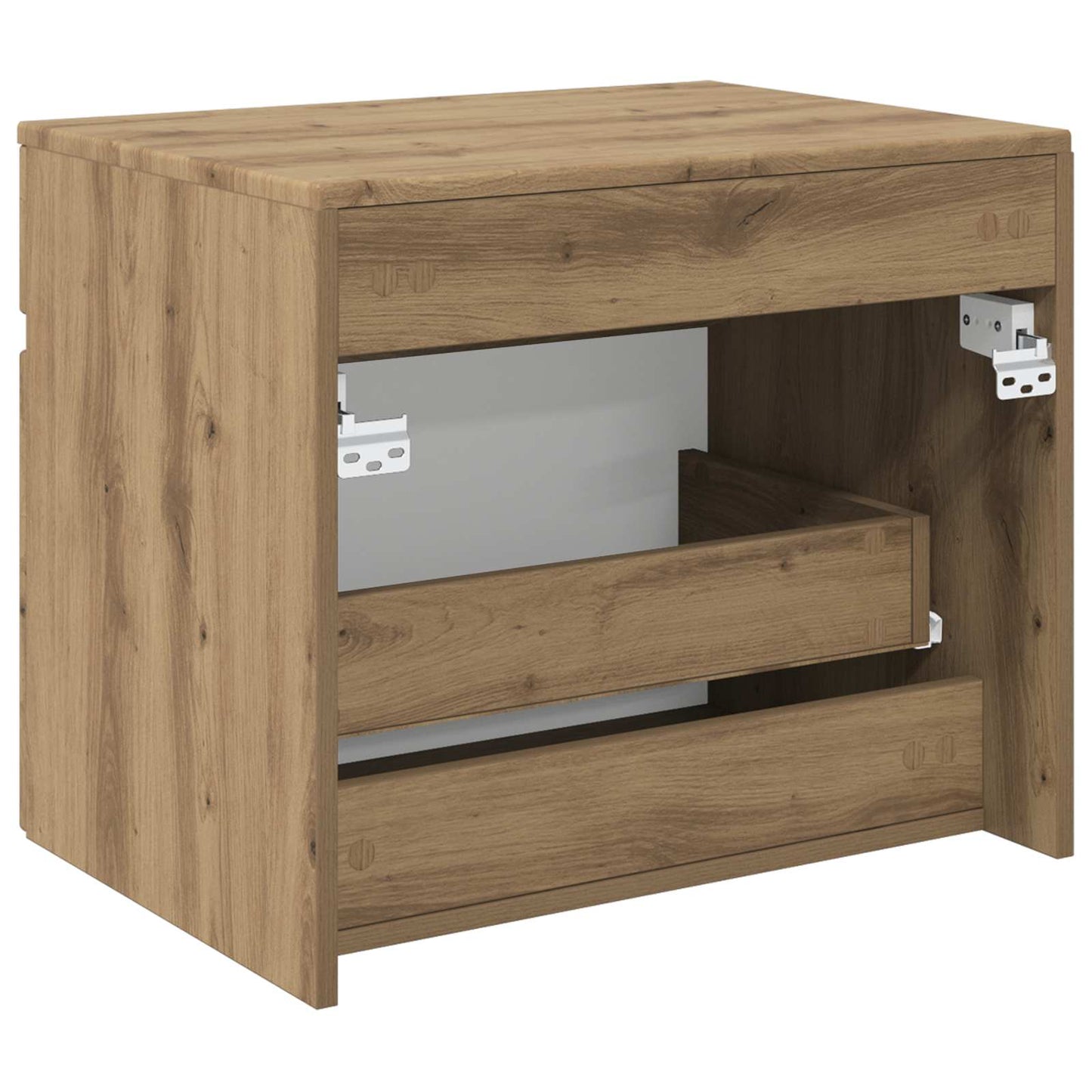 Mobiletto da Bagno a Muro Rovere Artigianale 59 x 44,5 x 50 cm | homemem39