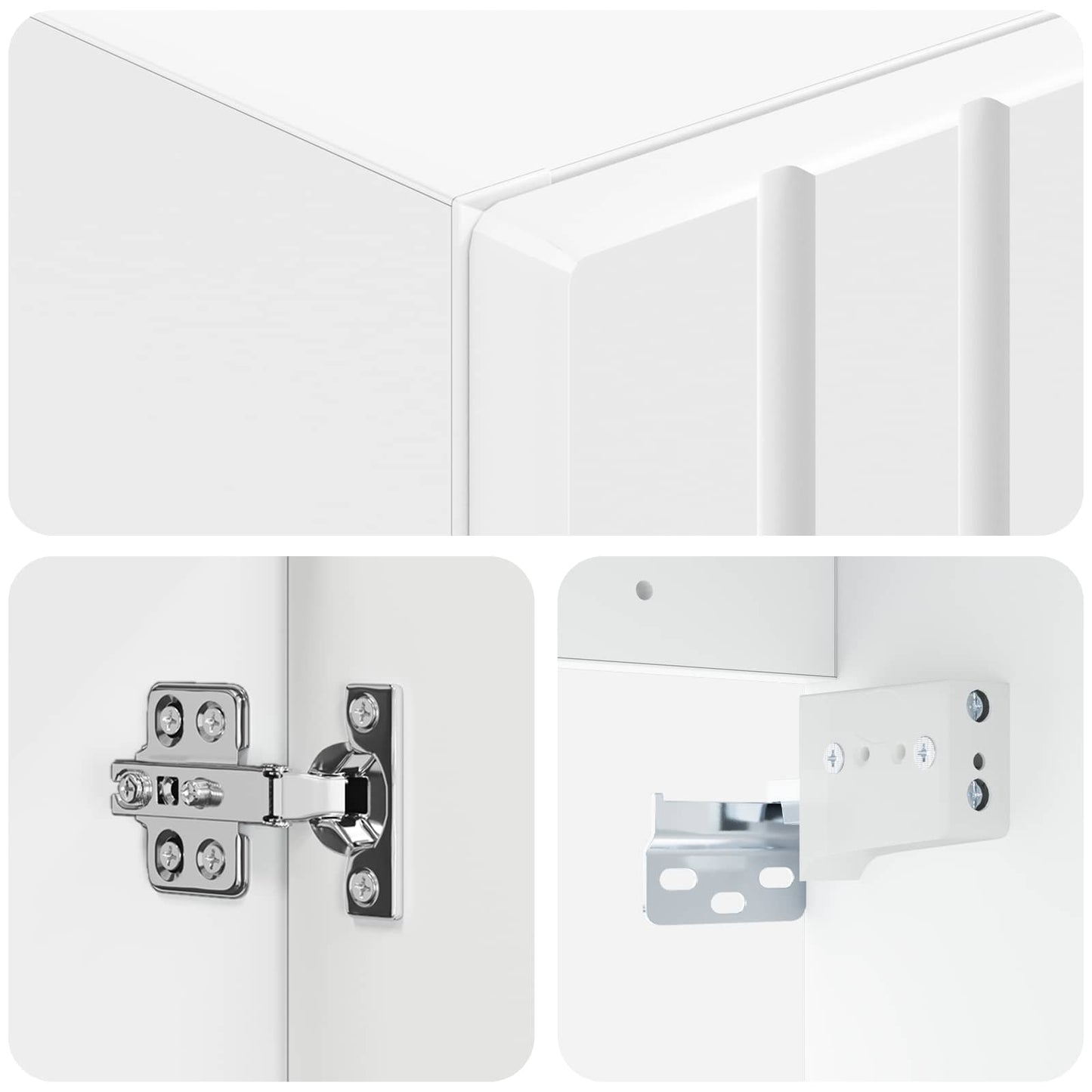Mobiletto da Bagno a Muro Bianco 33 x 34,5 x 160 cm | homemem39