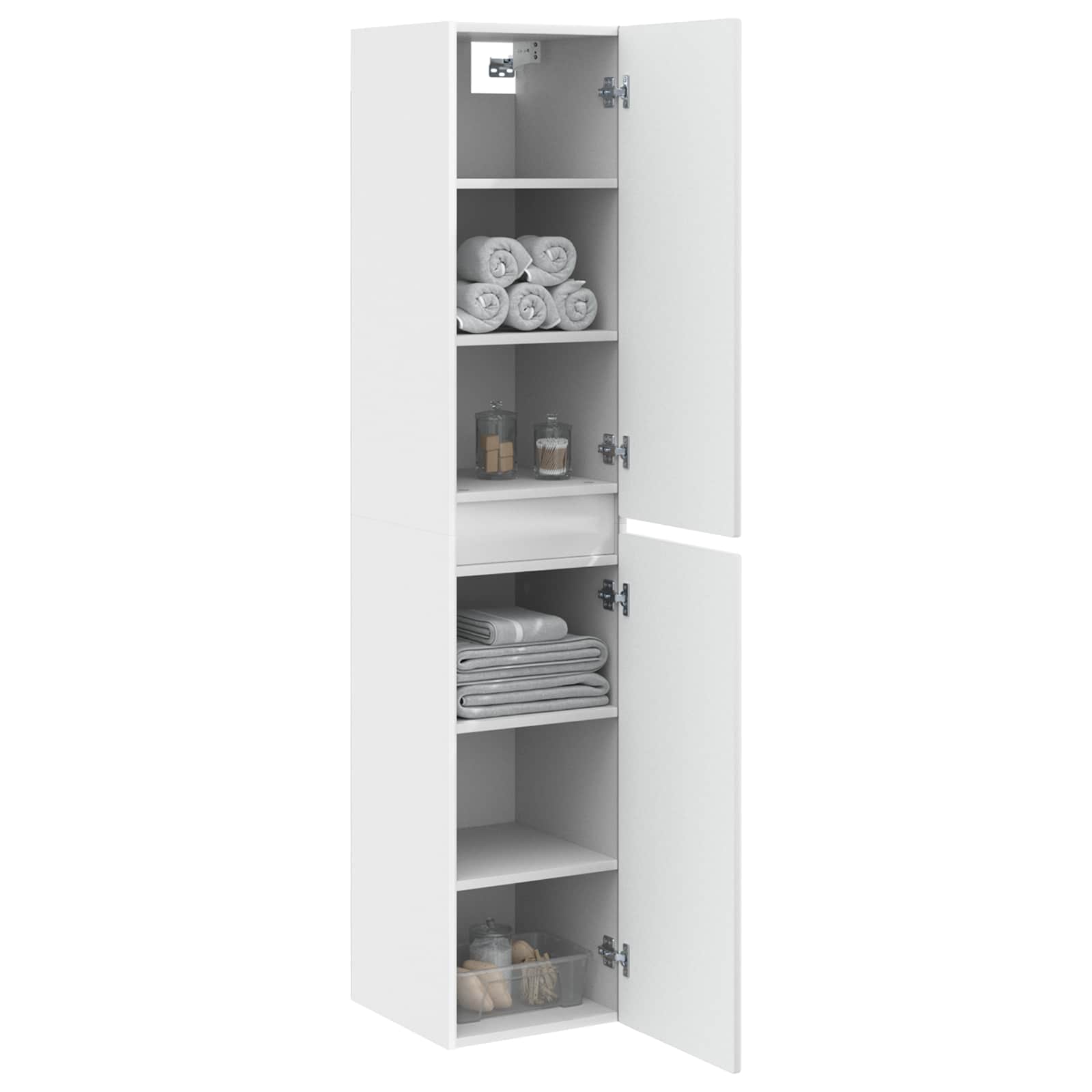 Mobiletto da Bagno a Muro Bianco 33 x 34,5 x 160 cm | homemem39