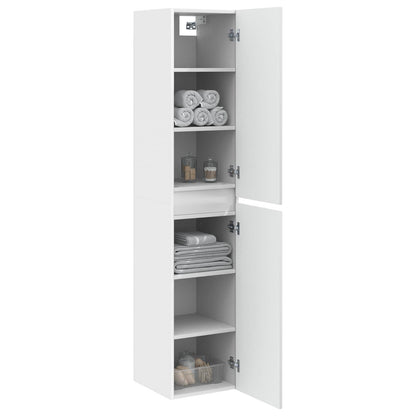 Mobiletto da Bagno a Muro Bianco 33 x 34,5 x 160 cm | homemem39