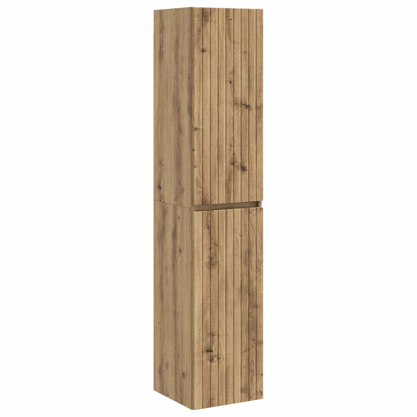 Mobiletto da Bagno a Muro Rovere Artigianale 33 x 34,5 x 160 cm | homemem39