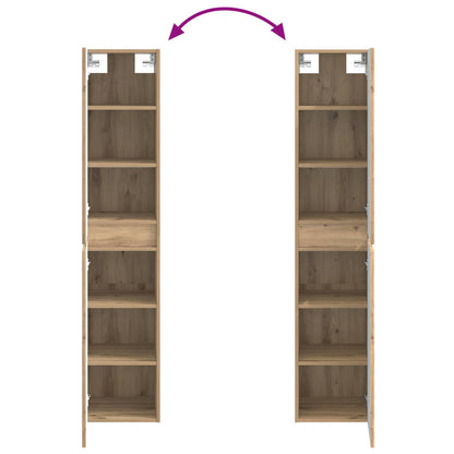 Mobiletto da Bagno a Muro Rovere Artigianale 33 x 34,5 x 160 cm | homemem39
