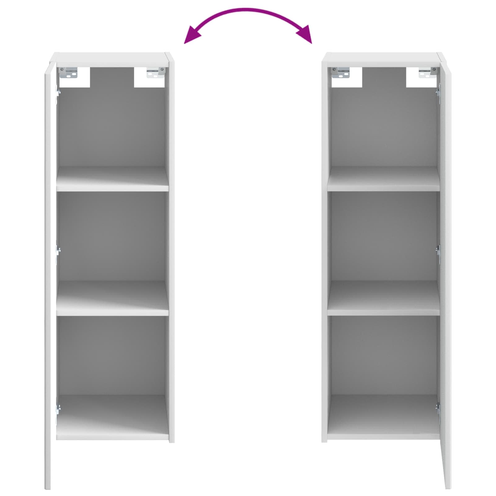Mobiletto da Bagno a Muro Bianco 33 x 34,5 x 100 cm | homemem39