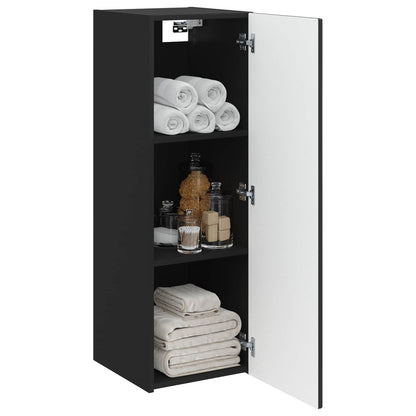Mobiletto da Bagno a Muro Nero 33 x 34,5 x 100 cm | homemem39