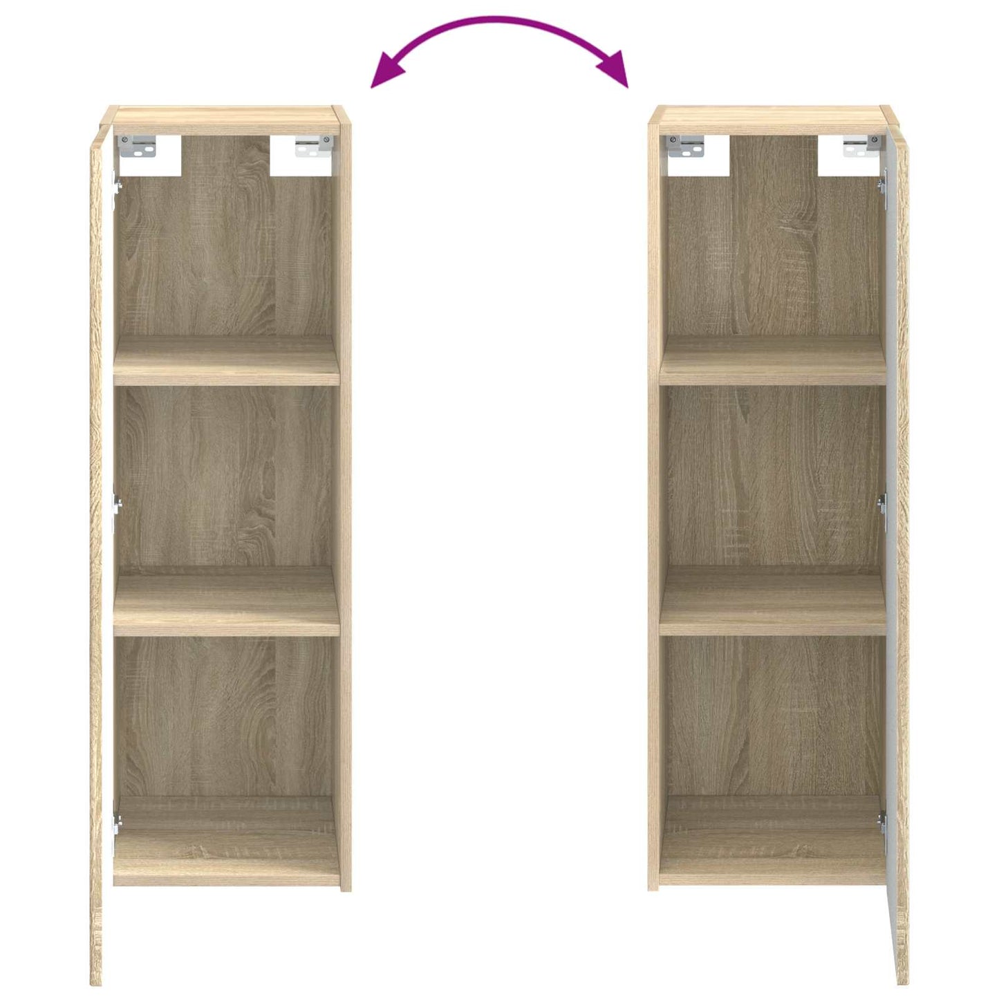 Mobiletto da Bagno a Muro Rovere Sonoma 33 x 34,5 x 100 cm | homemem39