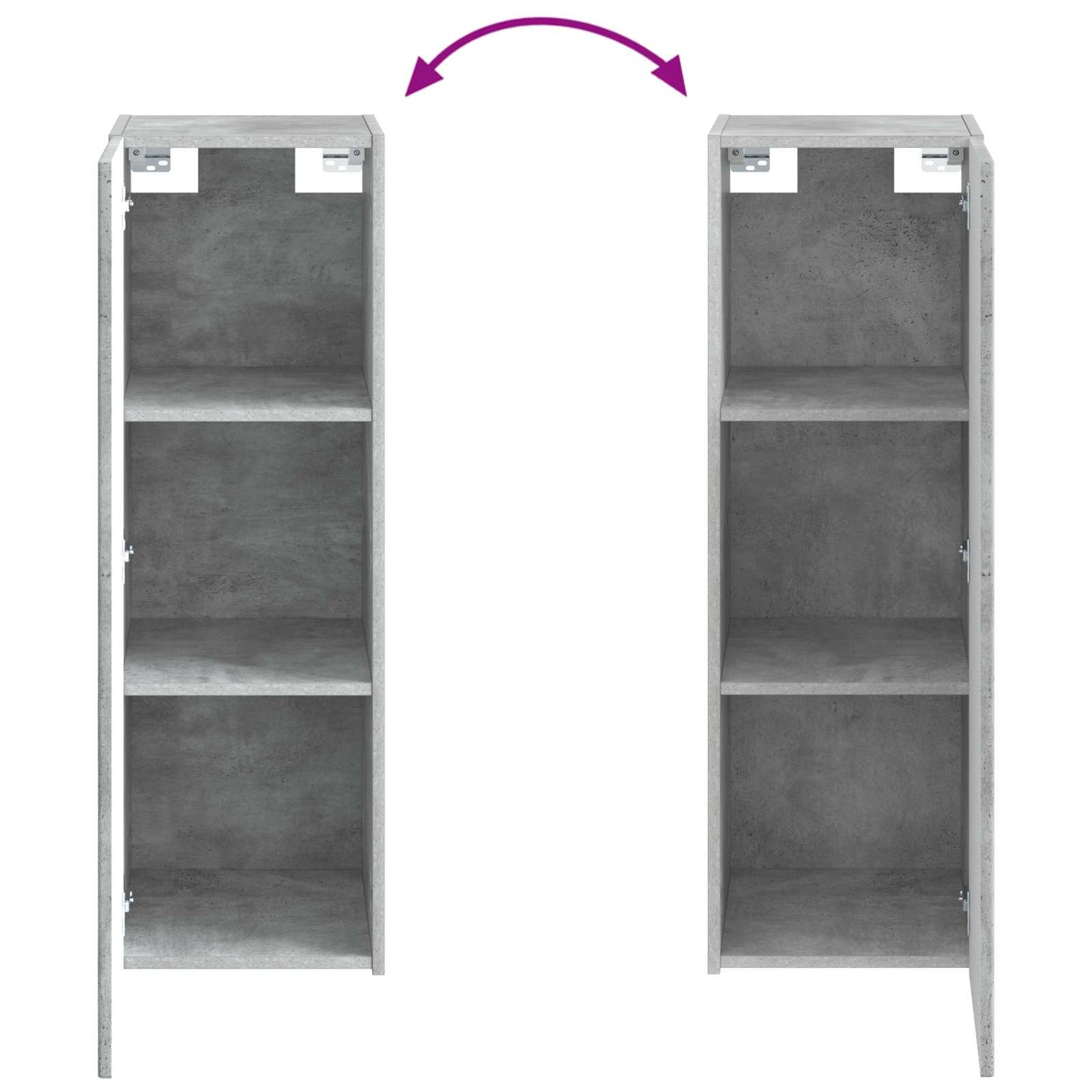 Mobiletto da Bagno a Muro Grigio Cemento 33 x 34,5 x 100 cm | homemem39