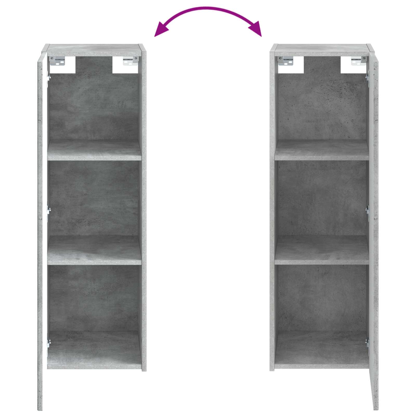 Mobiletto da Bagno a Muro Grigio Cemento 33 x 34,5 x 100 cm | homemem39
