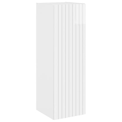 Mobiletto da Bagno a Muro Bianco Lucido 33 x 34,5 x 100 cm | homemem39