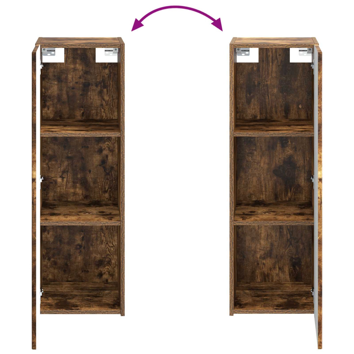 Mobiletto da Bagno a Muro Rovere Fumo 33 x 34,5 x 100 cm | homemem39