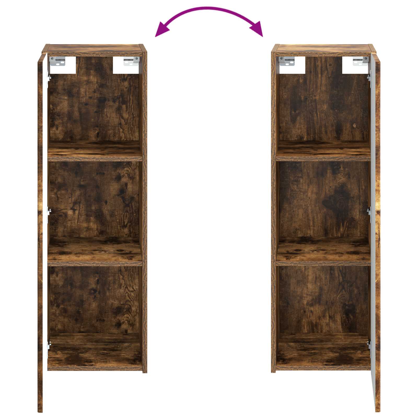 Mobiletto da Bagno a Muro Rovere Fumo 33 x 34,5 x 100 cm | homemem39