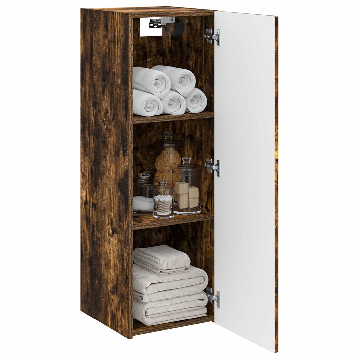 Mobiletto da Bagno a Muro Rovere Fumo 33 x 34,5 x 100 cm | homemem39