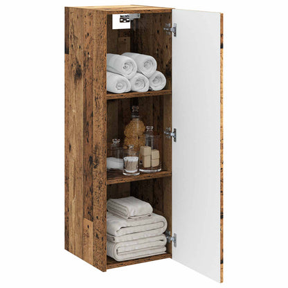Mobiletto da Bagno a Muro Legno antico 33 x 34,5 x 100 cm | homemem39