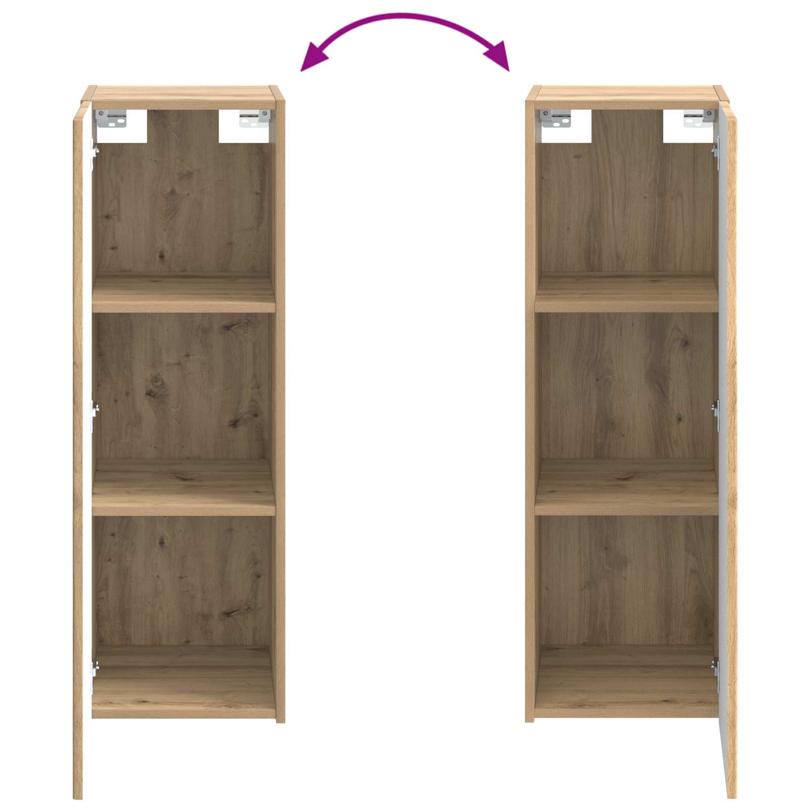 Mobiletto da Bagno a Muro Rovere Artigianale 33 x 34,5 x 100 cm | homemem39