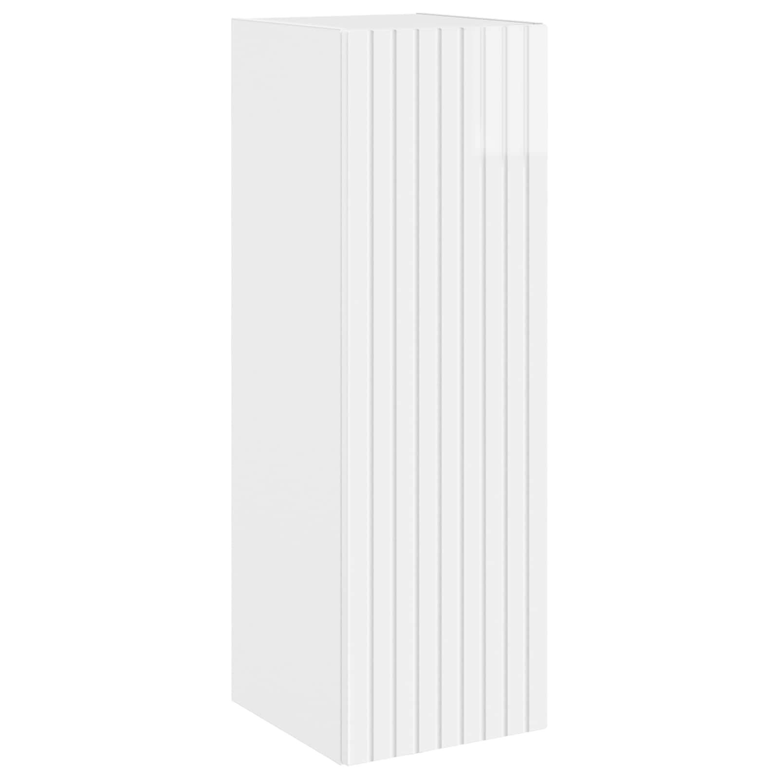 Mobiletto da Bagno a Muro Bianco Lucido 33 x 34,5 x 60 cm | homemem39