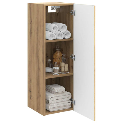 Mobiletto da Bagno a Muro Rovere Artigianale 33 x 34,5 x 60 cm | homemem39