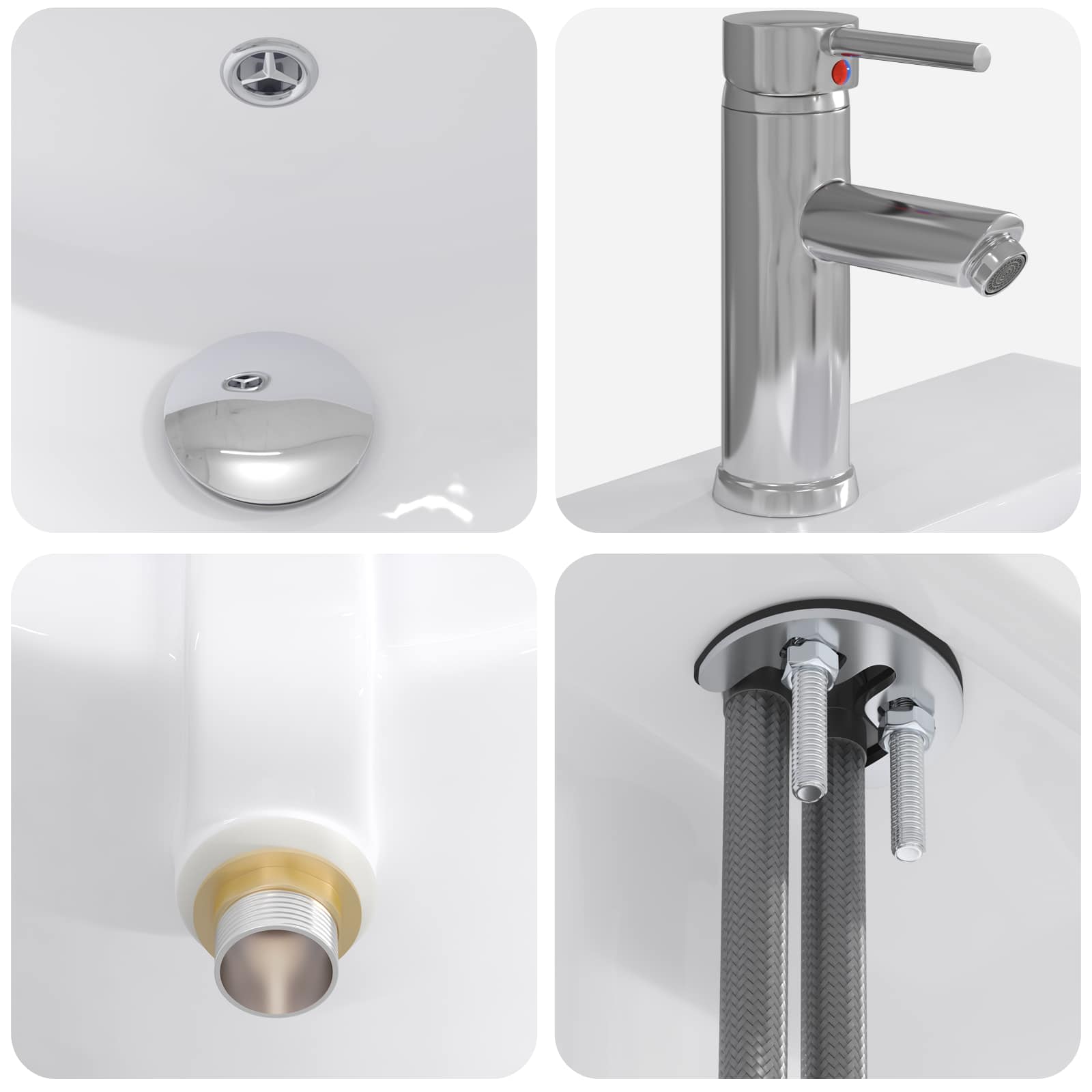 Mobile da bagno con lavabo Rovere Fumo 42 x 40 x 84,5 cm | homemem39