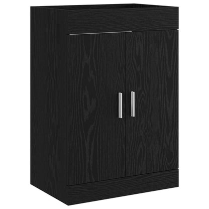 Mobiletto da Bagno Sotto Lavabo Rovere Nero 56 x 37,5 x 81 cm | homemem39