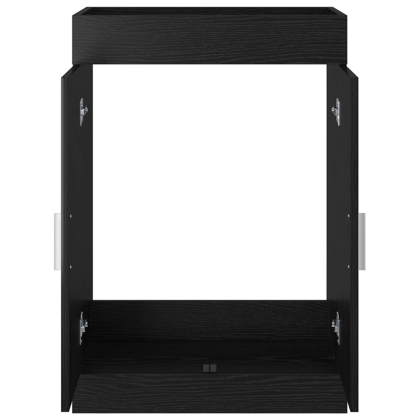Mobiletto da Bagno Sotto Lavabo Rovere Nero 56 x 37,5 x 81 cm | homemem39