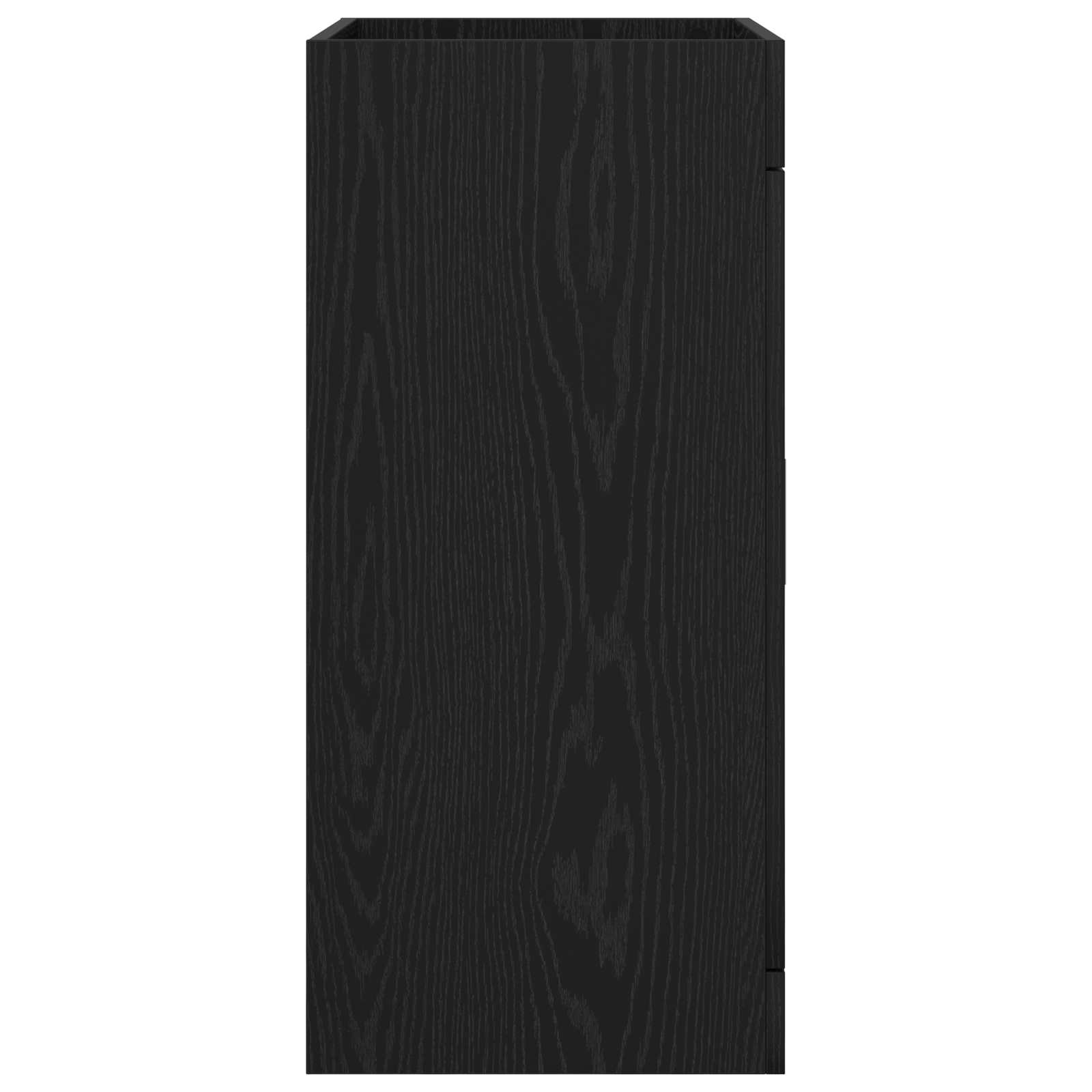 Mobiletto da Bagno Sotto Lavabo Rovere Nero 56 x 37,5 x 81 cm | homemem39
