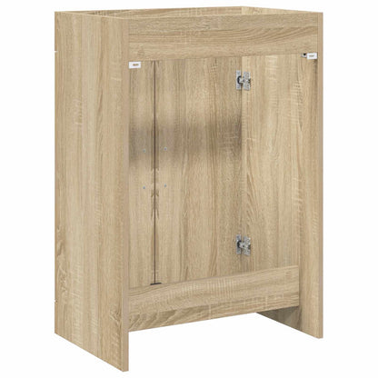 Mobiletto da Bagno Sotto Lavabo Rovere Sonoma 56 x 37,5 x 81 cm | homemem39