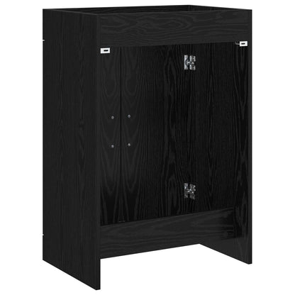 Mobiletto da Bagno Sotto Lavabo Rovere Nero 78,5 x 37,5 x 81 cm | homemem39