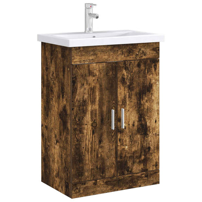 Mobiletto da Bagno Sotto Lavabo Rovere Fumo 78,5 x 37,5 x 81 cm | homemem39