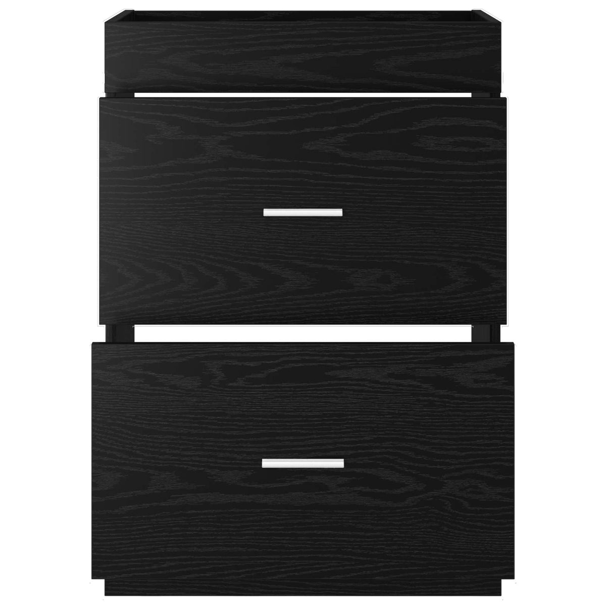 Mobiletto da Bagno Sotto Lavabo Rovere Nero 56 x 37,5 x 81 cm