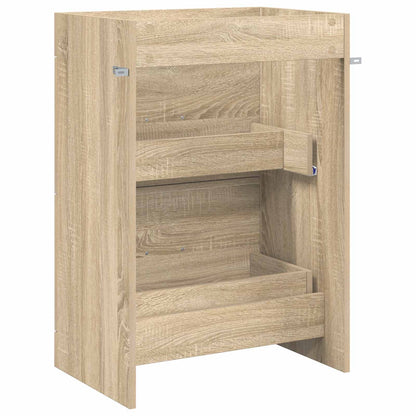 Mobiletto da Bagno Sotto Lavabo Rovere Sonoma 56 x 37,5 x 81 cm | homemem39
