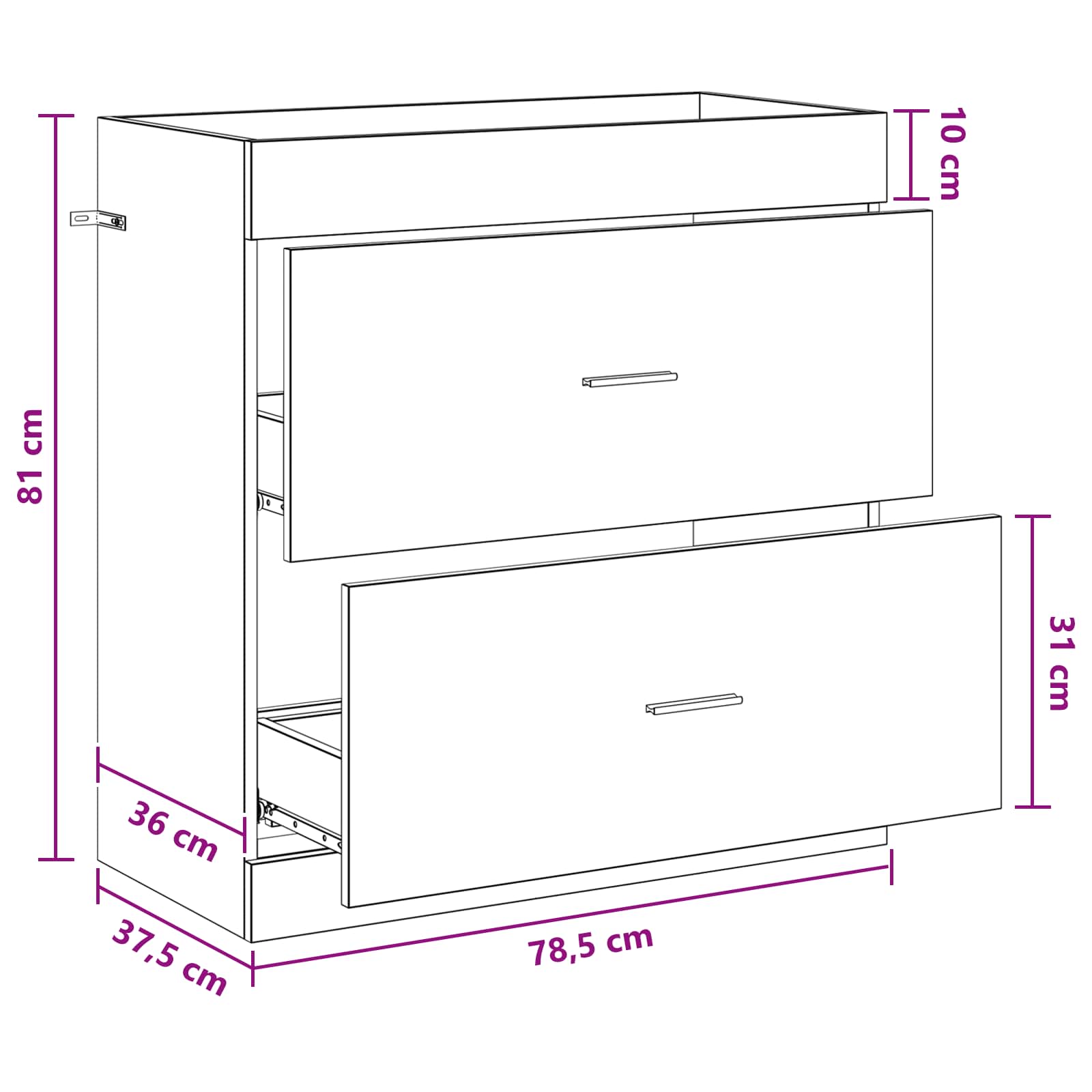 Mobiletto da Bagno Sotto Lavabo Sonoma grigio | homemem39