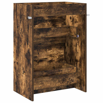 Mobiletto da Bagno Sotto Lavabo Rovere Fumo 56 x 37,5 x 81 cm | homemem39