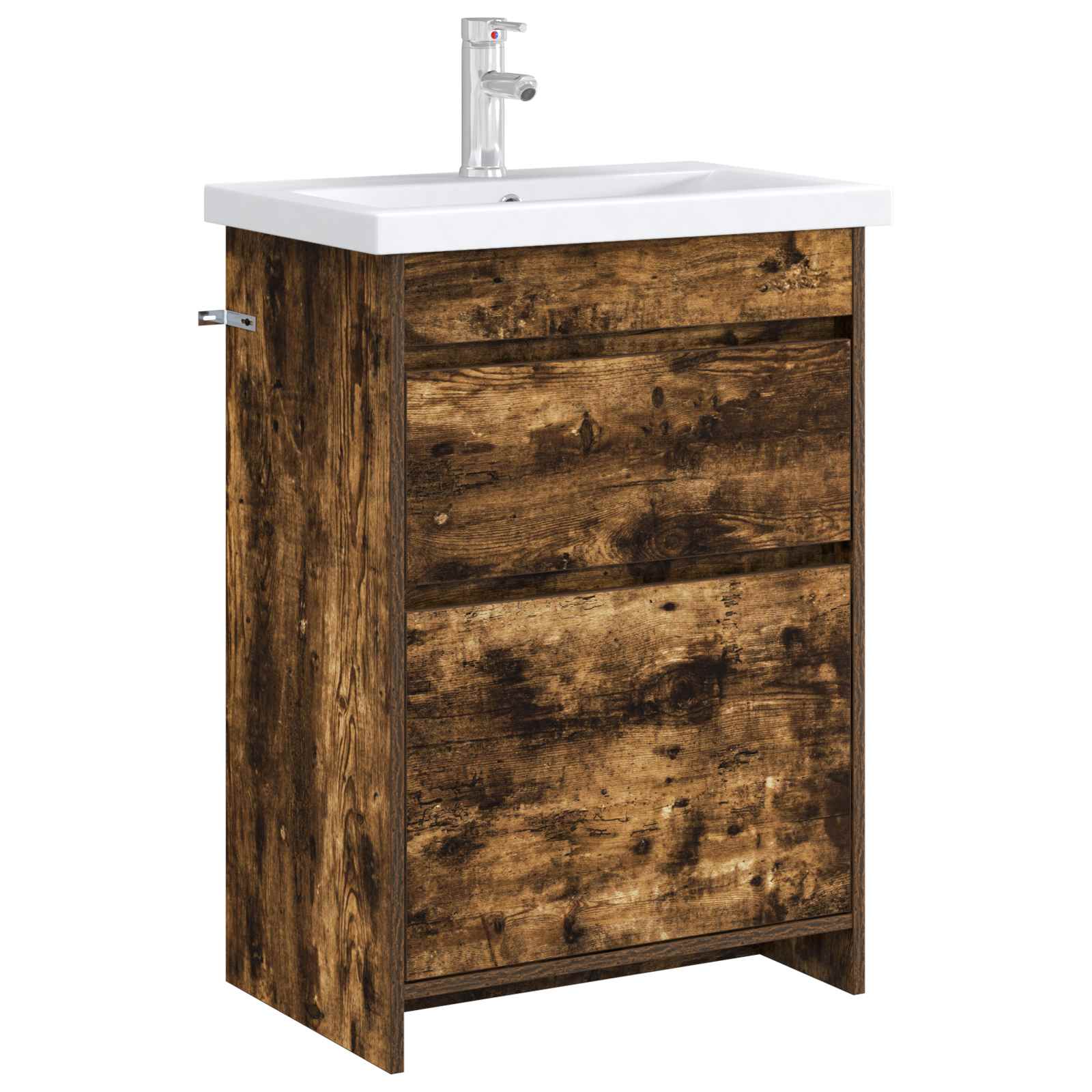 Mobiletto da Bagno Sotto Lavabo Rovere Fumo 56 x 37,5 x 81 cm | homemem39