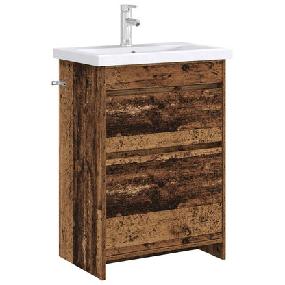 Mobiletto da Bagno Sotto Lavabo Legno antico 56 x 37,5 x 81 cm | homemem39