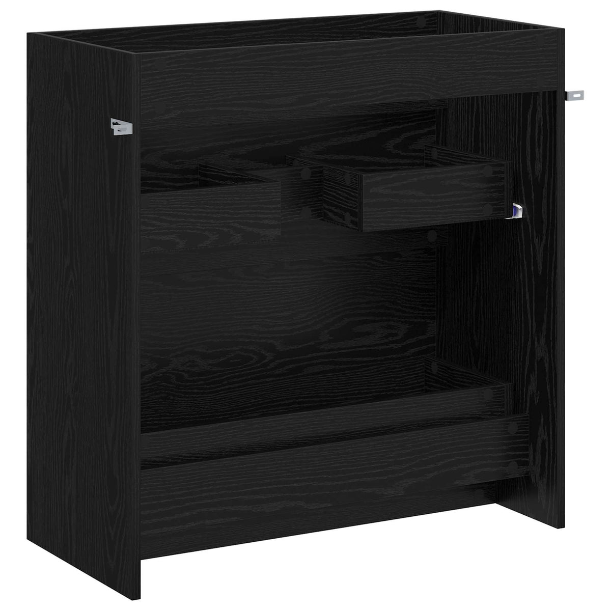 Mobiletto da Bagno Sotto Lavabo Rovere Nero 78,5 x 37,5 x 81 cm