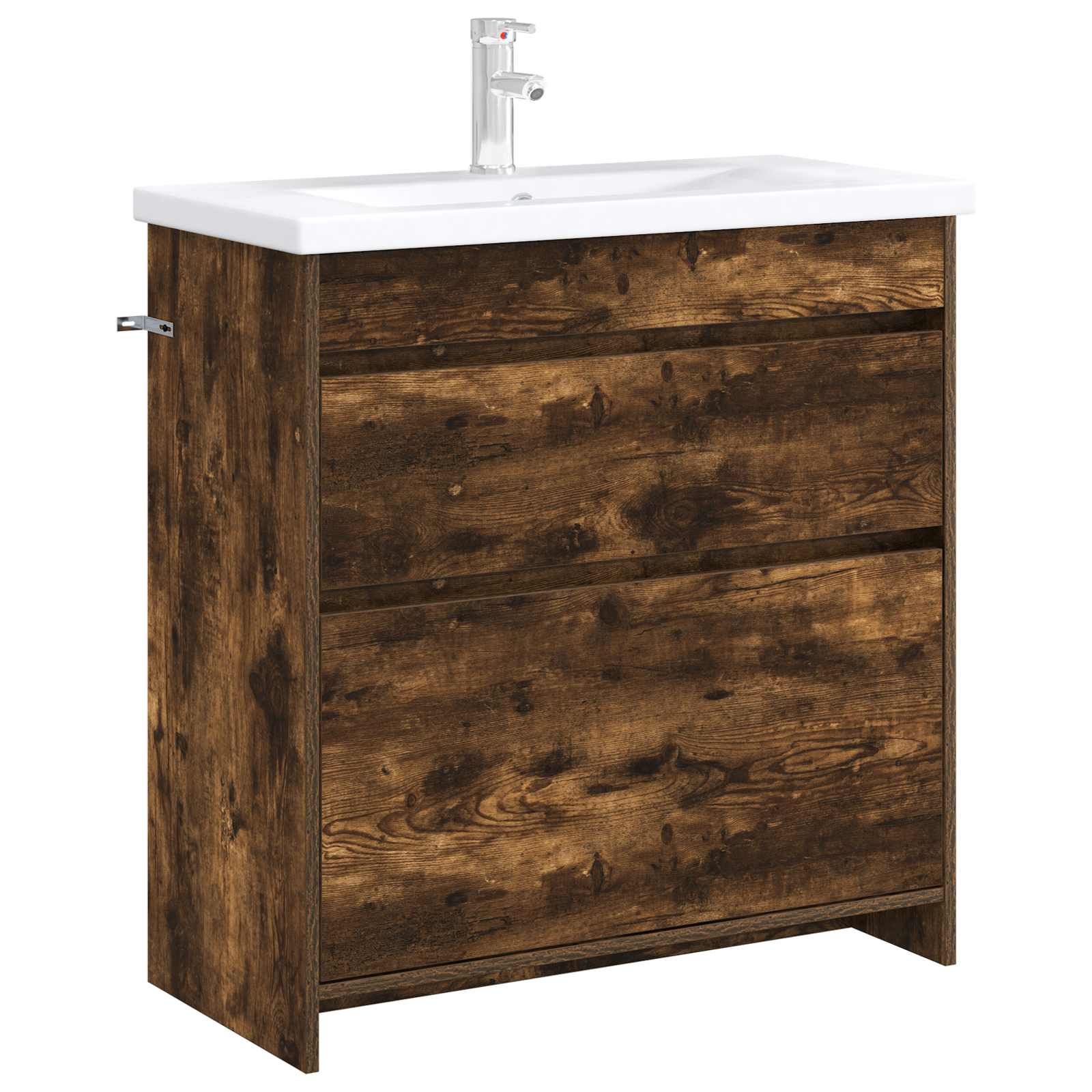 Mobiletto da Bagno Sotto Lavabo Rovere Fumo 78,5 x 37,5 x 81 cm | homemem39
