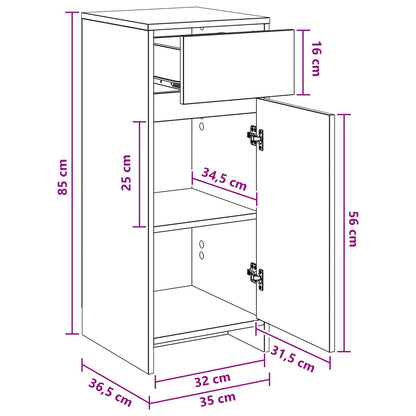 Mobile da Bagno Grigio Cemento 35 x 36,5 x 85 cm | homemem39