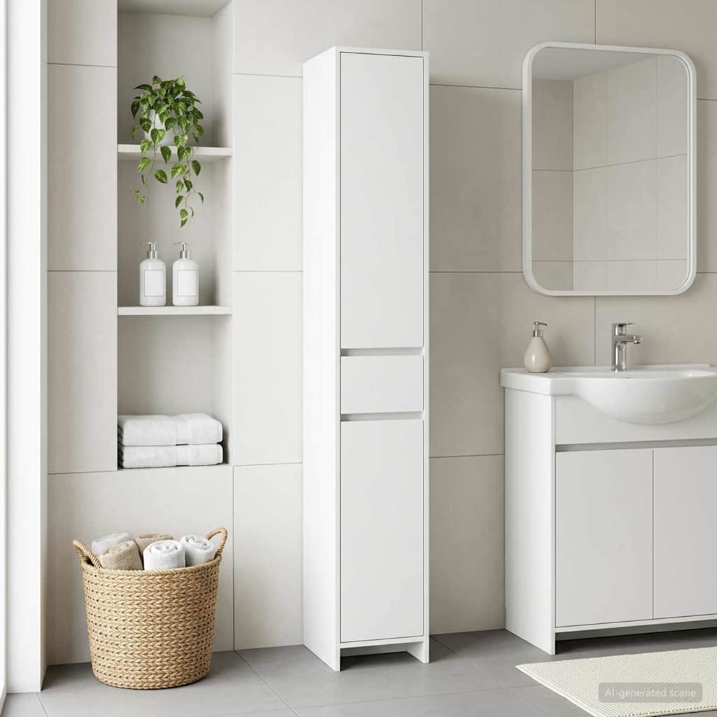 Mobile da Bagno Bianco 30 x 33 x 190 cm Legno ingegnerizzato | homemem39
