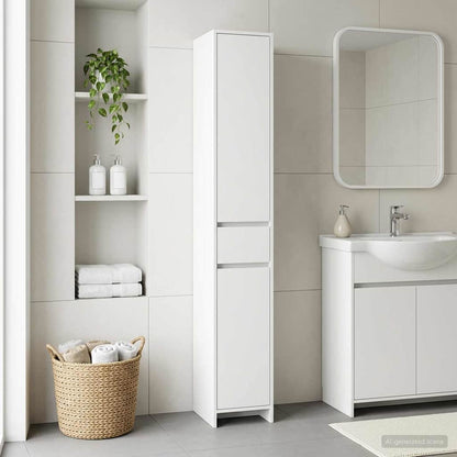 Mobile da Bagno Bianco 30 x 33 x 190 cm Legno ingegnerizzato | homemem39