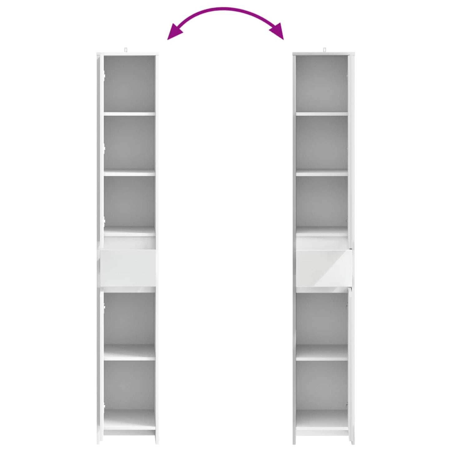 Mobile da Bagno Bianco 30 x 33 x 190 cm Legno ingegnerizzato | homemem39
